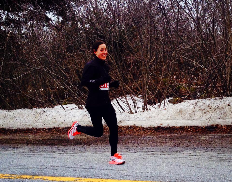Shelley Doucet is shown here running in the Lorneville Loop 13k race earlier this spring.  